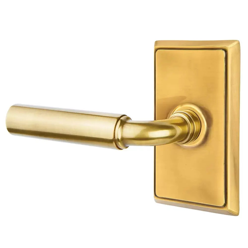 Emtek Manning Door Lever with Rectangular Rose by Emtek