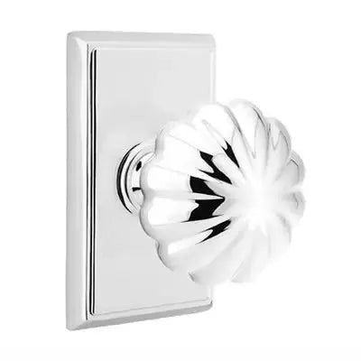 polished chrome door knob