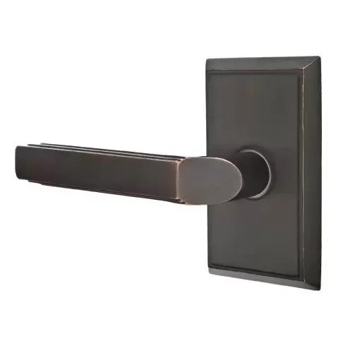 Emtek Milano Door Lever with Rectangular Rose by Emtek
