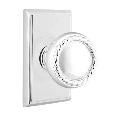 polished chrome door knob