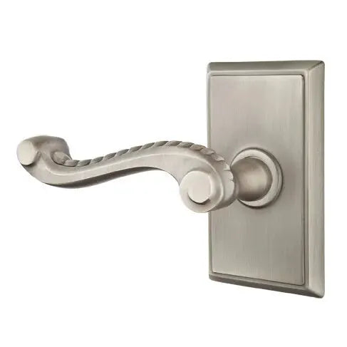 Emtek Rope Lever with Rectangular Rose by Emtek