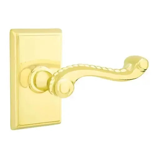 Emtek Rope Lever with Rectangular Rose by Emtek