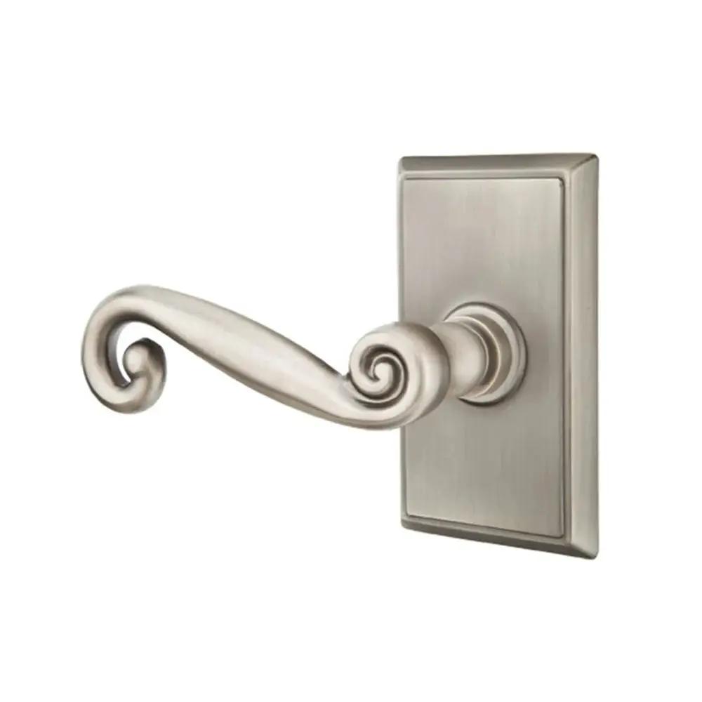 Emtek Rustic Door Lever with Rectangular Rose by Emtek