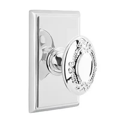 polished chrome door knob