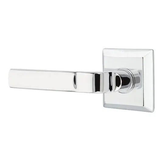 polished chrome door lever