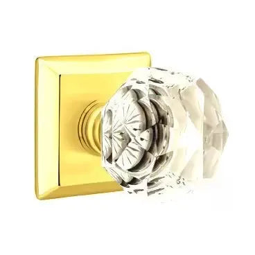 Emtek Diamond Door Knob with Quincy Rose by Emtek
