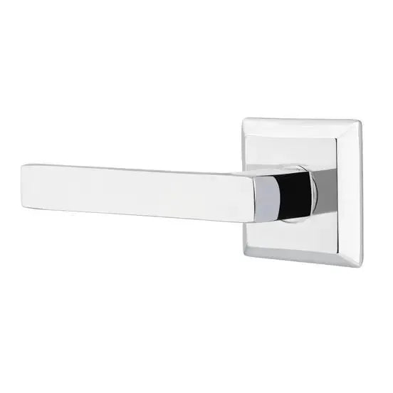polished chrome door lever