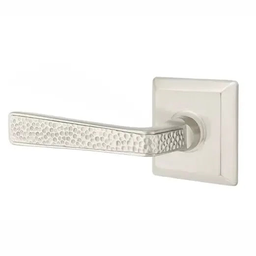 Emtek Hammered Door Lever with Quincy Rose by Emtek