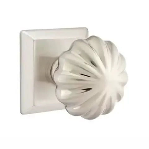 Emtek Melon Door Knob with Quincy Rose by Emtek