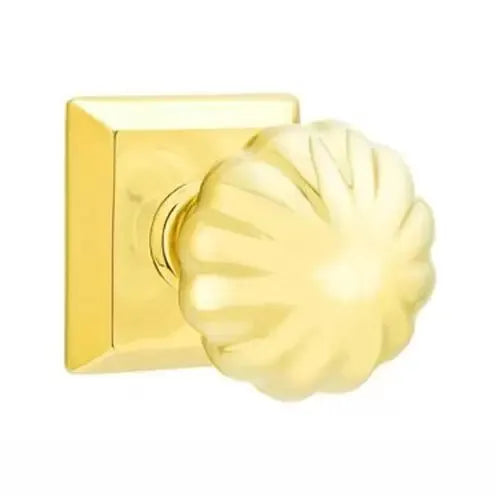 Emtek Melon Door Knob with Quincy Rose by Emtek