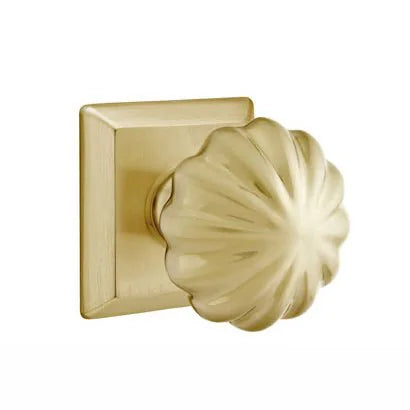 Emtek Melon Door Knob with Quincy Rose by Emtek