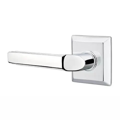 polished chrome door lever