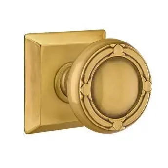 Emtek Ribbon and Reed Knob with Quincy Rose by Emtek