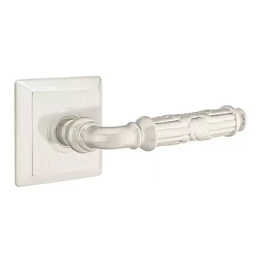 Emtek Ribbon and Reed Lever with Quincy Rose by Emtek