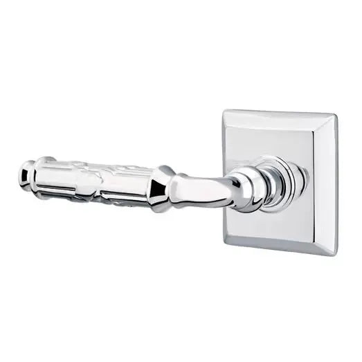 polished chrome door lever