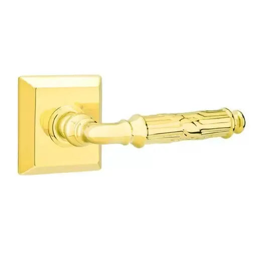 Emtek Ribbon and Reed Lever with Quincy Rose by Emtek