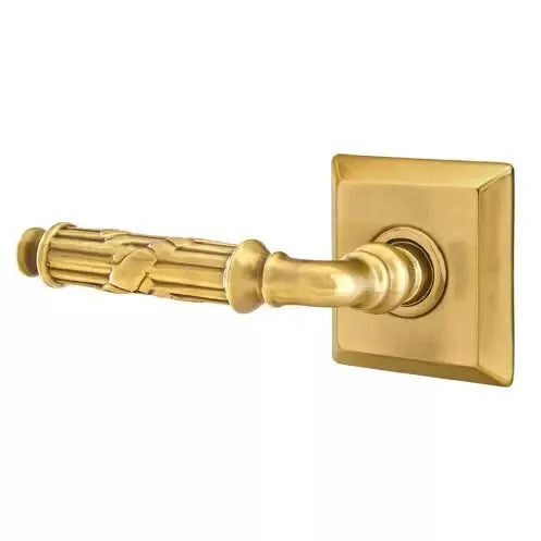 Emtek Ribbon and Reed Lever with Quincy Rose by Emtek