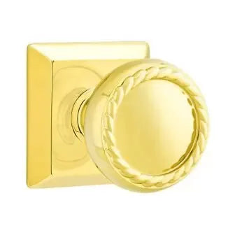 Emtek Rope Knob with Quincy Rose by Emtek