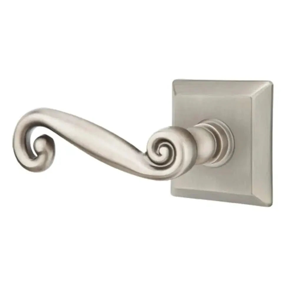 Emtek Rustic Door Lever with Quincy Rose by Emtek