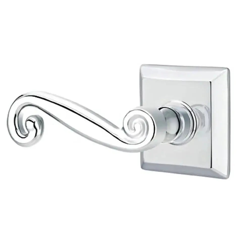 polished chrome door lever