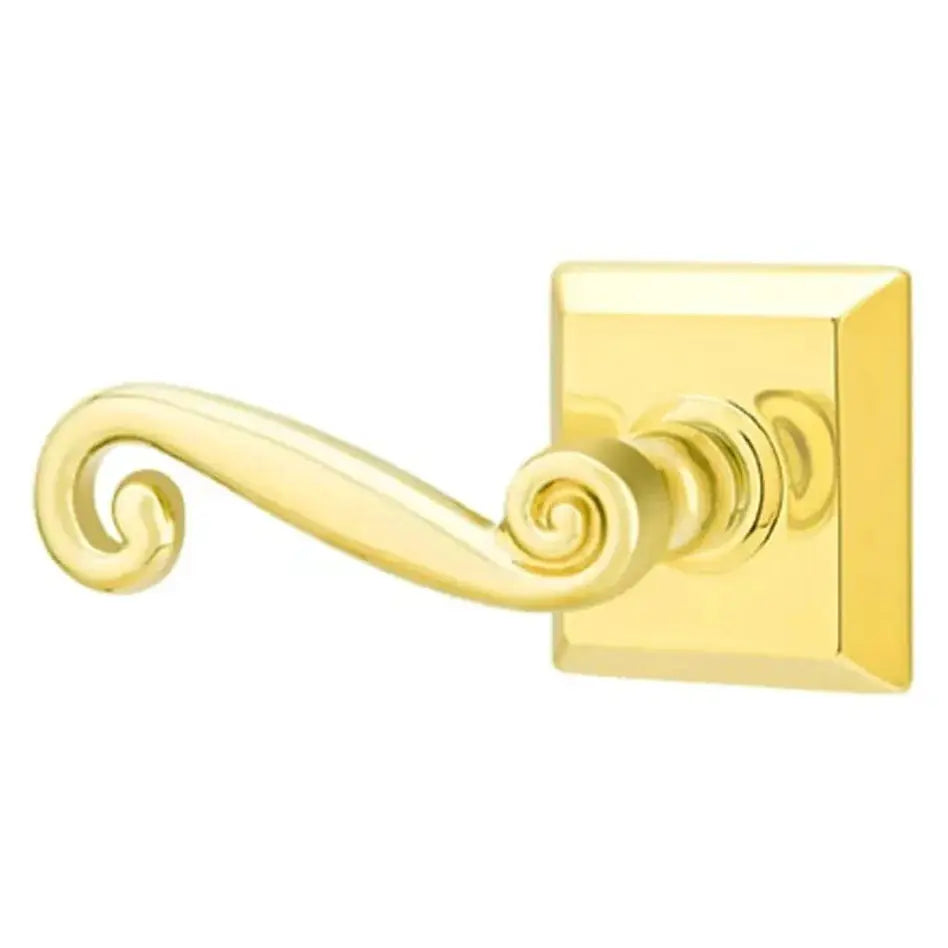 Emtek Rustic Door Lever with Quincy Rose by Emtek