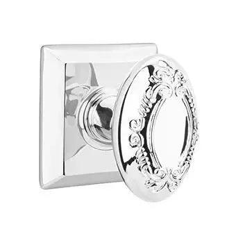 polished chrome door knob