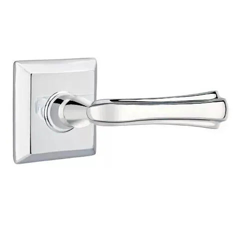 polished chrome door lever