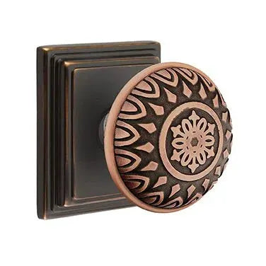 Emtek Lancaster Knob with Wilshire Rose by Emtek