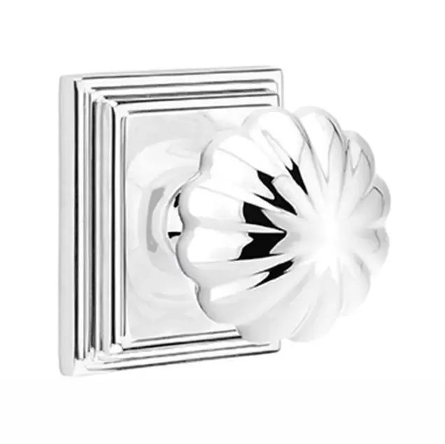 polished chrome door knob