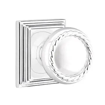 polished chrome door knob