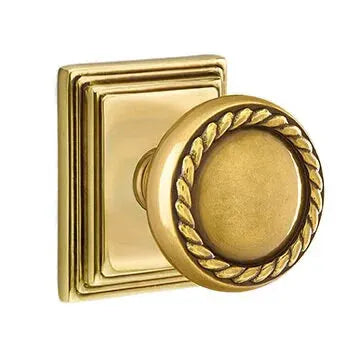 Emtek Rope Knob with Wilshire Rose by Emtek
