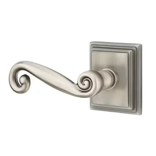 Emtek Rustic Door Lever with Wilshire Rose by Emtek