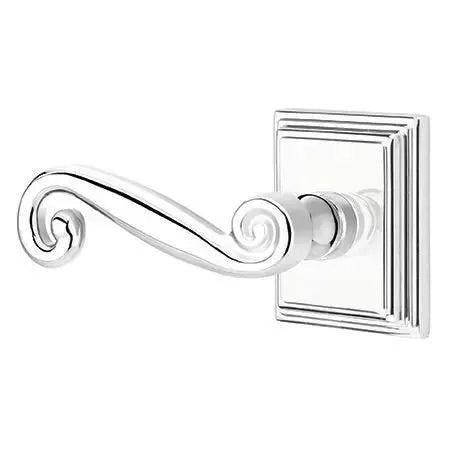polished chrome door lever