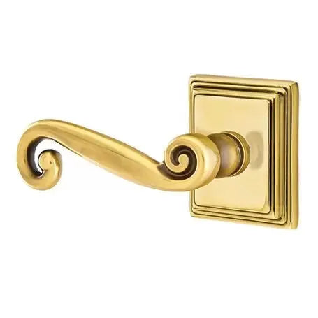 Emtek Rustic Door Lever with Wilshire Rose by Emtek