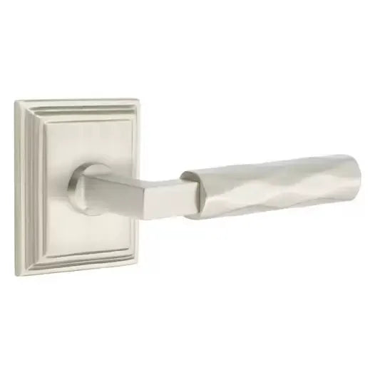 Emtek Tribeca Lever with L-Square Stem and Wilshire Rose by Emtek