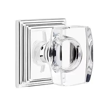 polished chrome door knob
