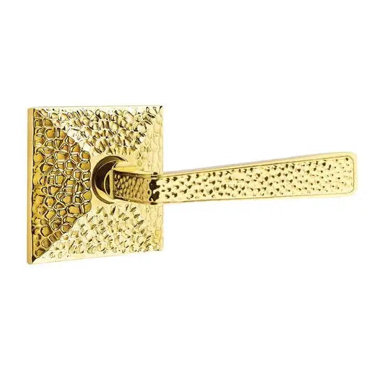 Emtek Hammered Door Lever with Hammered Rose by Emtek