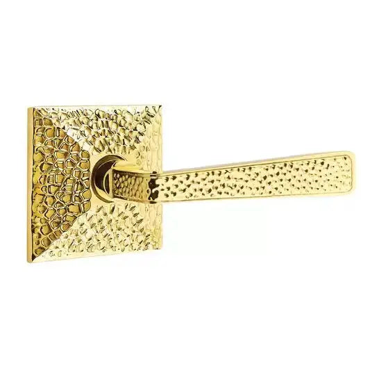 Emtek Hammered Door Lever with Hammered Rose by Emtek