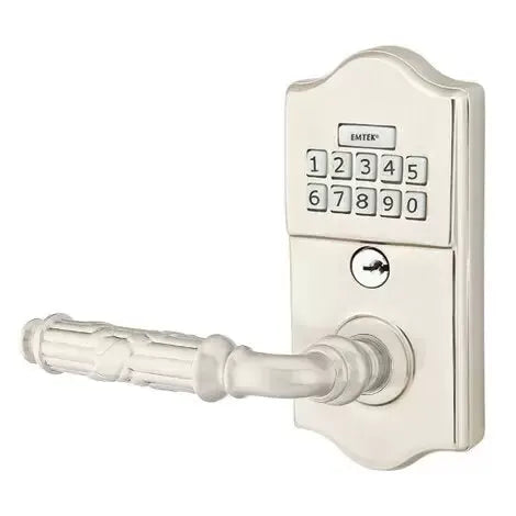 Emtek Ribbon and Reed Classic Lever with Electronic Keypad Lock by Emtek