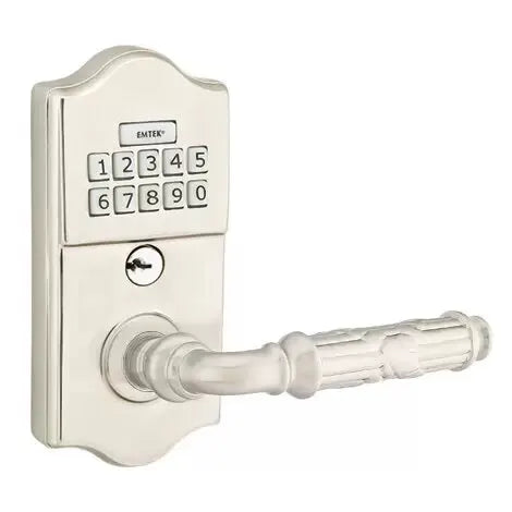 Emtek Ribbon and Reed Classic Lever with Electronic Keypad Lock by Emtek
