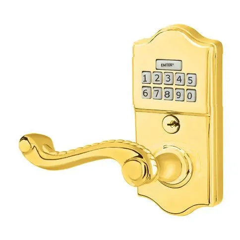 Emtek Rope Classic Lever with Electronic Keypad Lock by Emtek