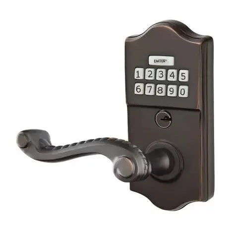 Emtek Rope Classic Lever with Electronic Keypad Lock by Emtek