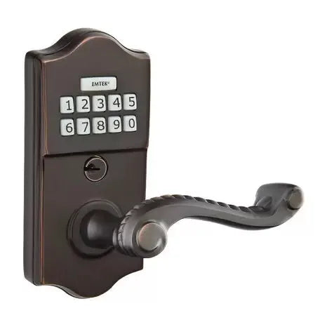 Emtek Rope Classic Lever with Electronic Keypad Lock by Emtek