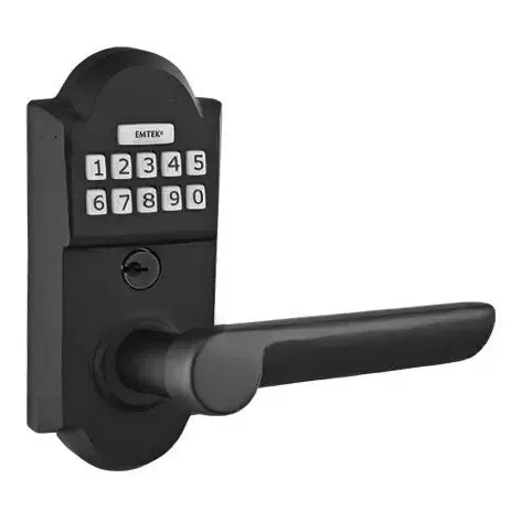 Emtek Aurora Sandcast Bronze Lever with Electronic Keypad Lock by Emtek