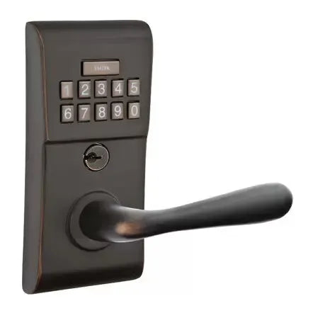 Emtek Basel Modern Lever with Electronic Keypad Lock by Emtek
