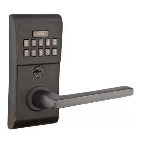 Emtek Helios Modern Lever with Electronic Keypad Lock by Emtek