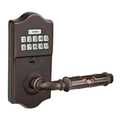 Emtek Ribbon and Reed Classic Lever Electronic Keypad Lock by Emtek