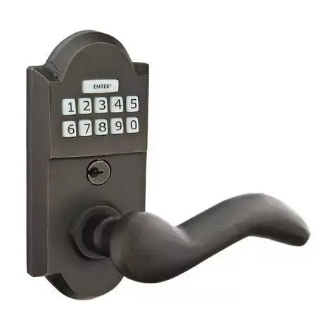 Emtek Cody Sandcast Bronze Lever Electronic Keypad Lock by Emtek