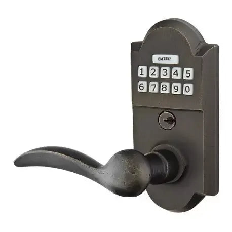 Emtek Durango Sandcast Bronze Lever Electronic Keypad Lock by Emtek