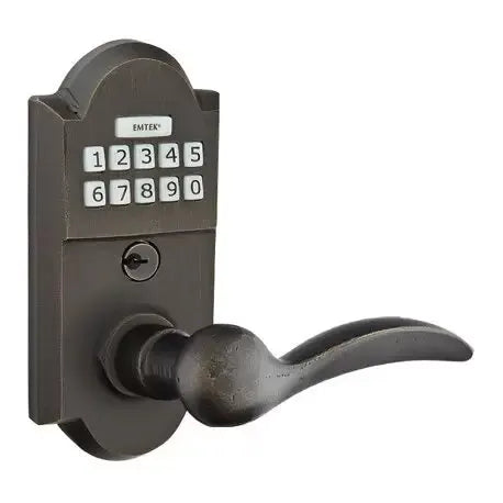 Emtek Durango Sandcast Bronze Lever Electronic Keypad Lock by Emtek